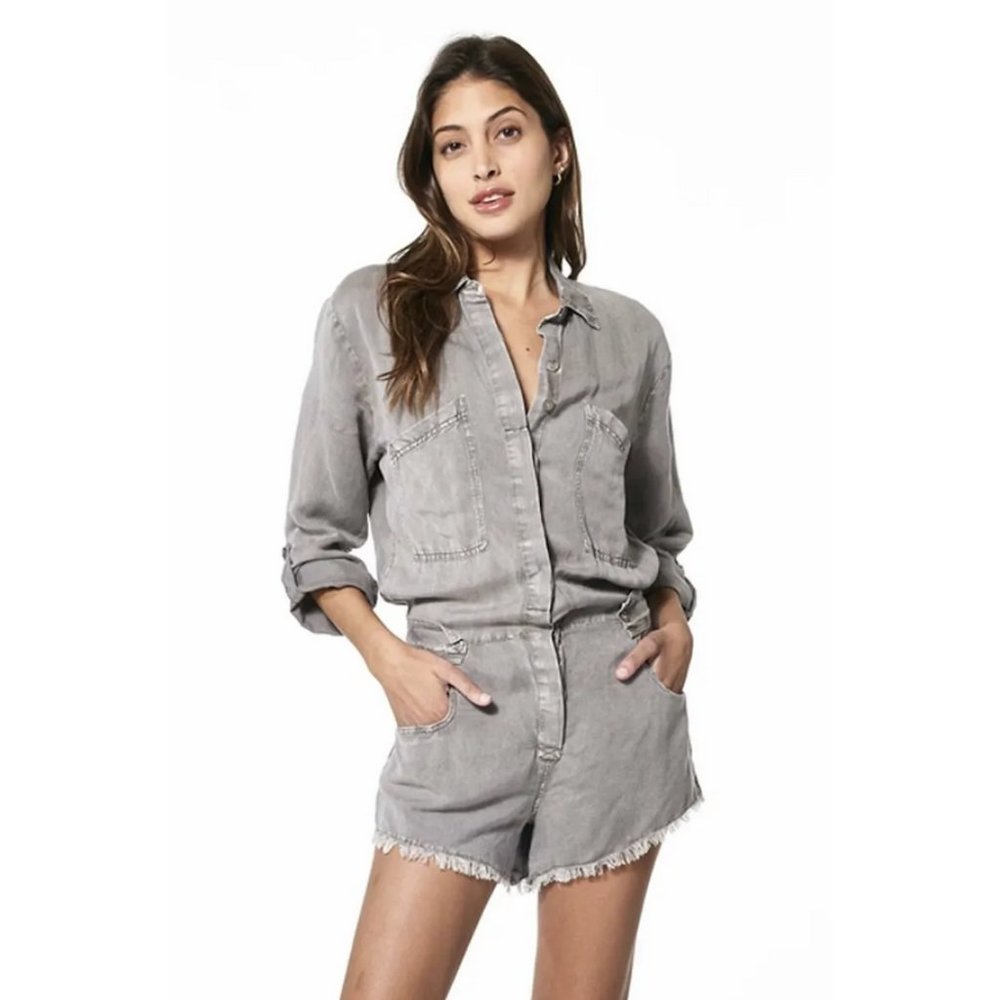 Young Fabulous & Broke River Raw Edge Utility Romper
